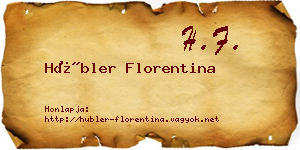 Hübler Florentina névjegykártya